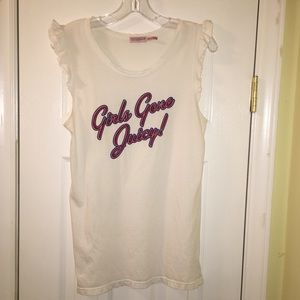 EUC Juicy Couture “Girls Gone Juicy” shirt Sz. L